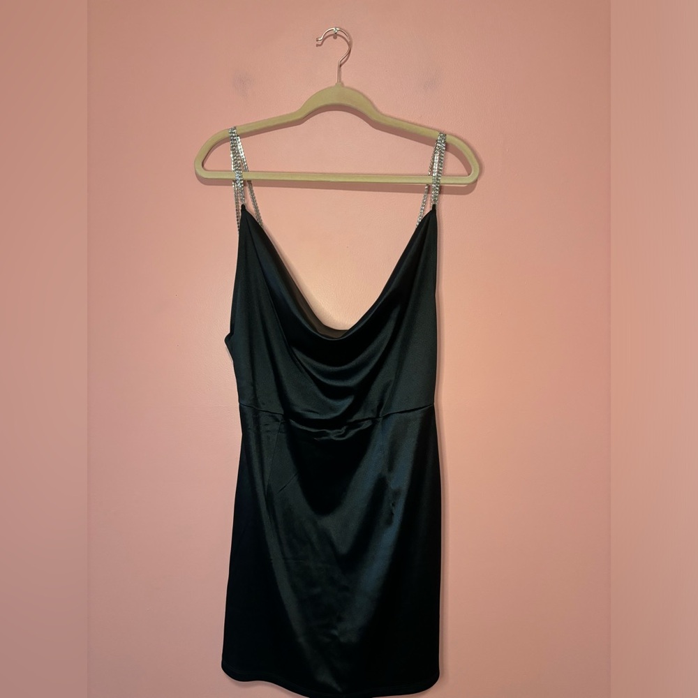 Black Rhinestone Cocktail Dress